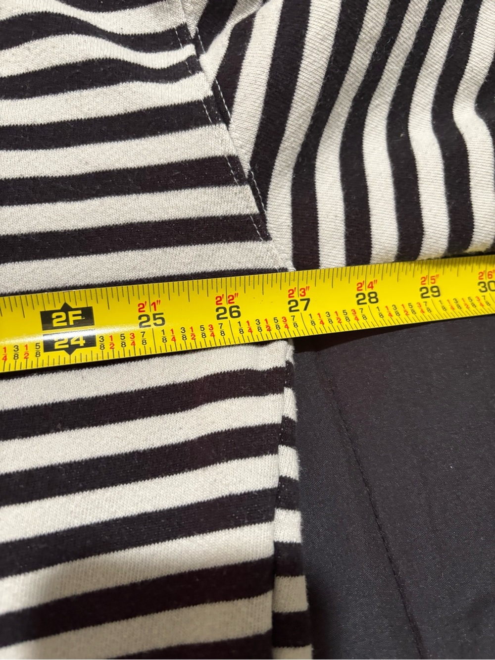 We The Free Black & White Striped Top with Bright Blue Trim - Picture 4 of 7